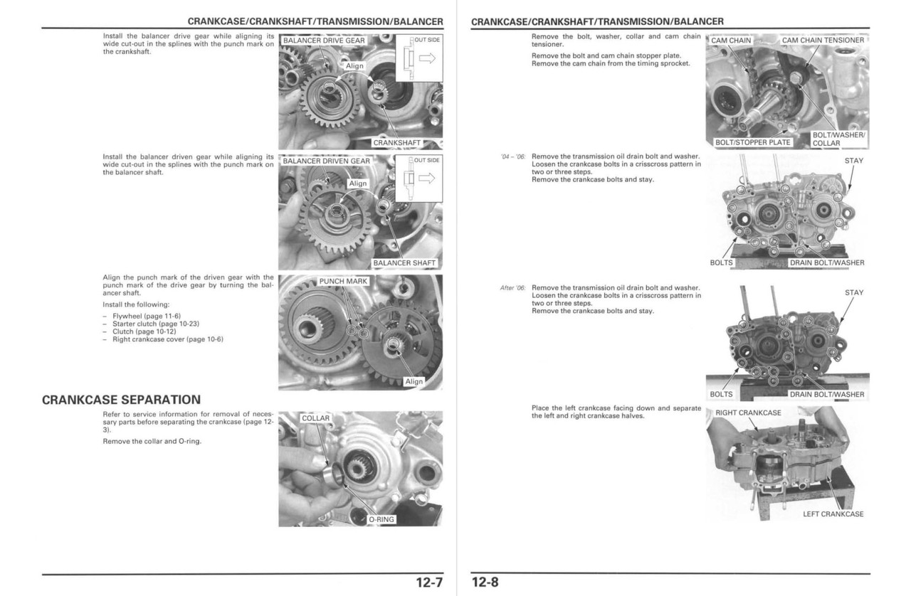 Honda 2012 CRF 250X Service Manual