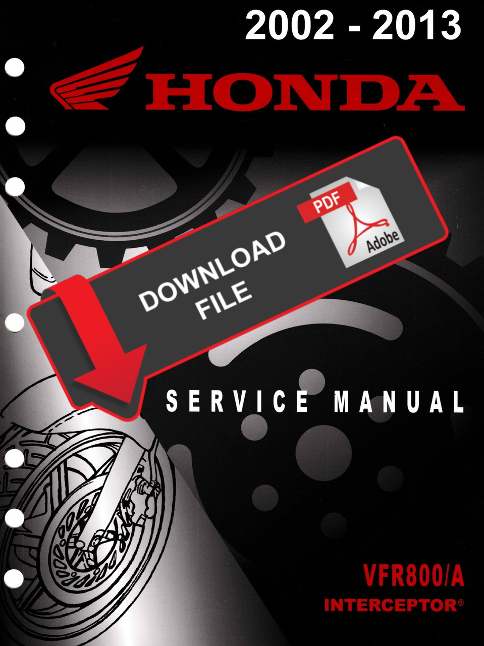 HONDA VFR800F / VFR800X サービスマニュアル　追補版付き 6冊 訂正資料付き VFR800F VFR800X サービスマニュアル/追補版