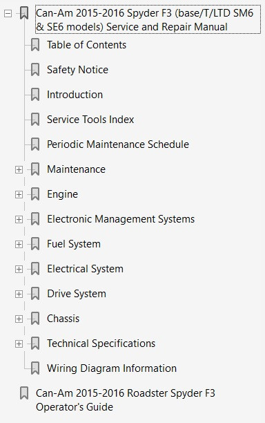 2016 FREE CAN AM SPYDER SERVICE MANUAL PDF FREE DOWNLOAD visual data 8