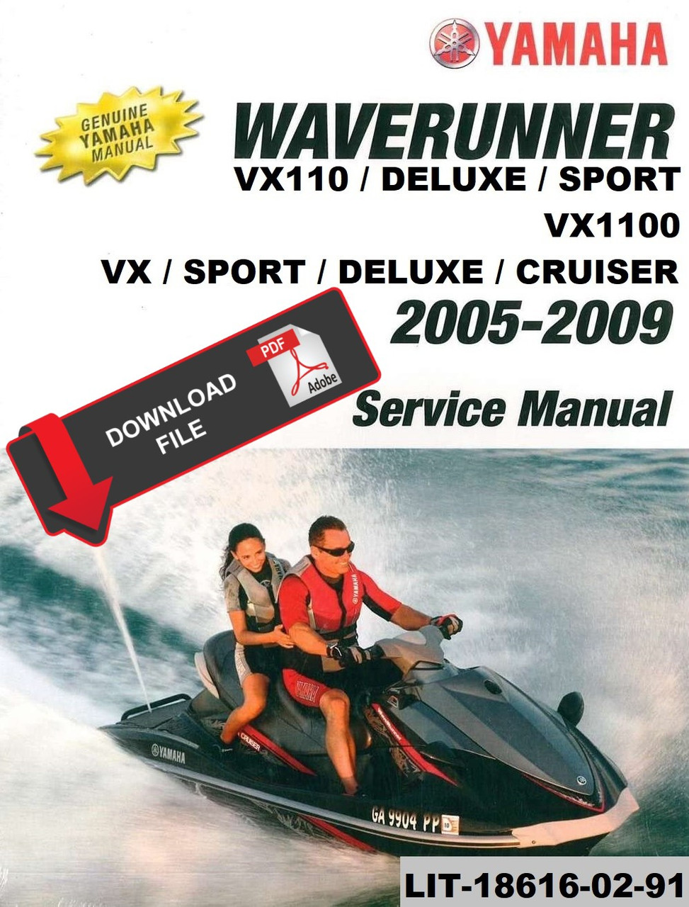 Yamaha 09 Waverunner Vx 110 Sport Service Manual