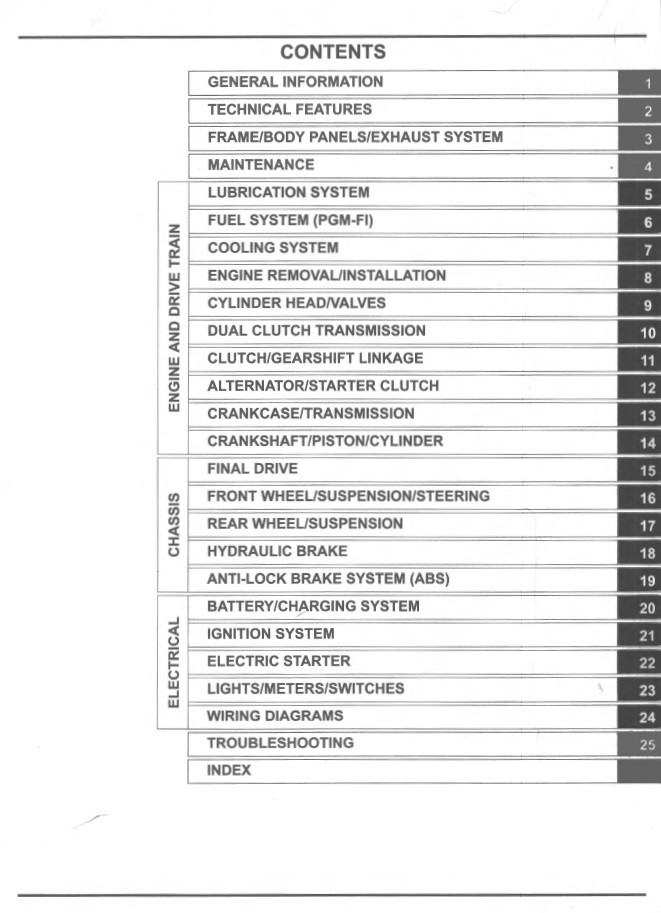 Honda 2010 VFR1200F Service Manual
