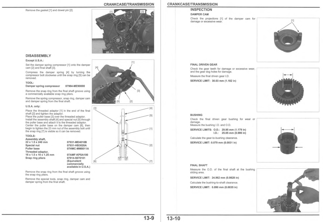 Honda 2015 VFR 1200 Interceptor DCT Service Manual