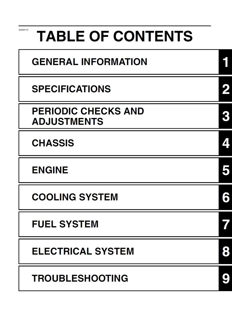 Yamaha 2014 FJR1300 Service Manual
