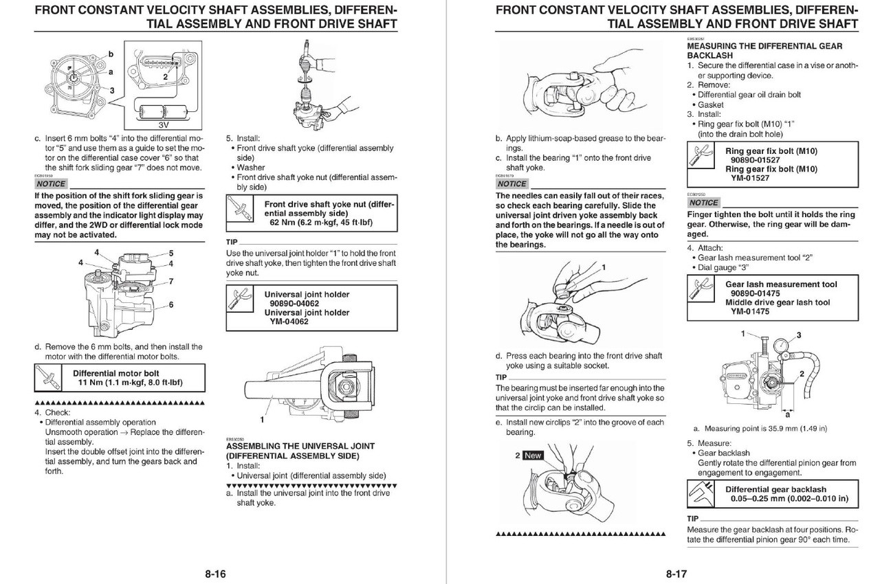 Yamaha 2016 YXZ1000R SE Service Manual