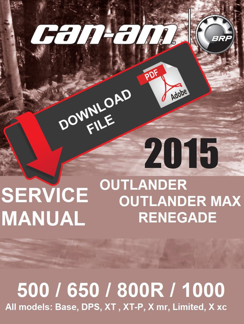 Can-Am 2015 Outlander 500 DPS Service Manual