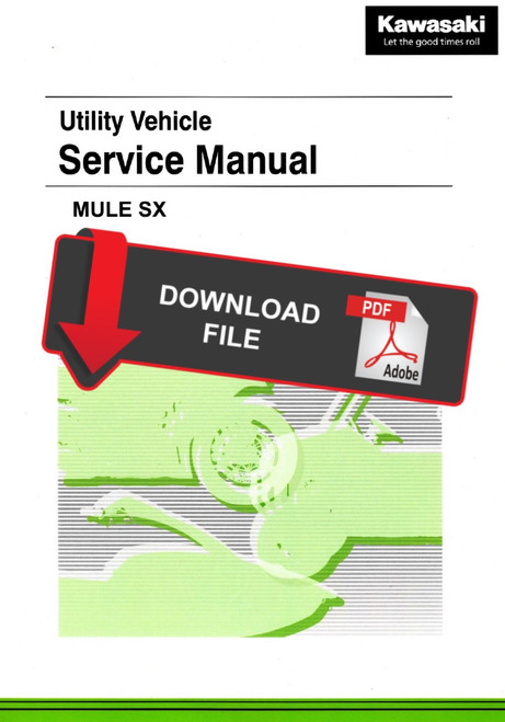 Kawasaki 2020 Mule SX FI 4x4 XC Camo Service Manual