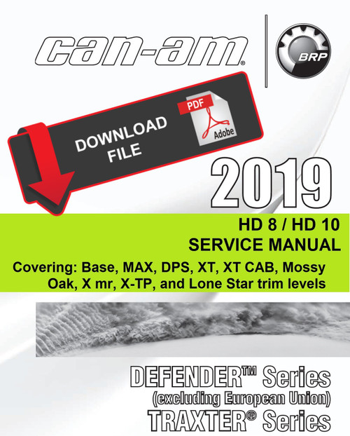 Can-Am 2019 Defender HD10 X mr Service Manual