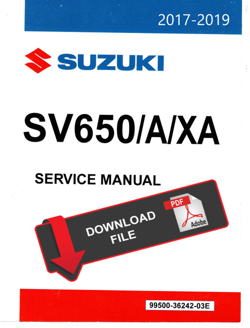 Suzuki 2018 SV650 Service Manual
