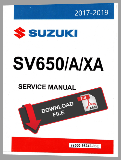 Suzuki 2018 SV650 Service Manual