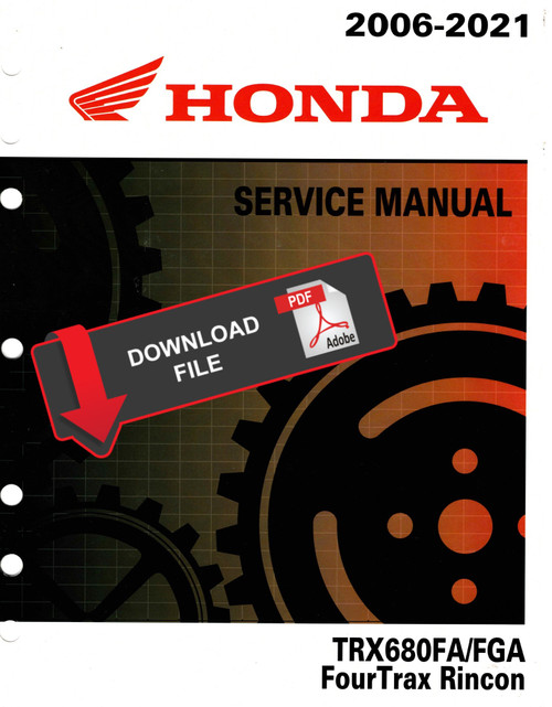 Honda 2018 TRX 680 FourTrax Rincon Service Manual