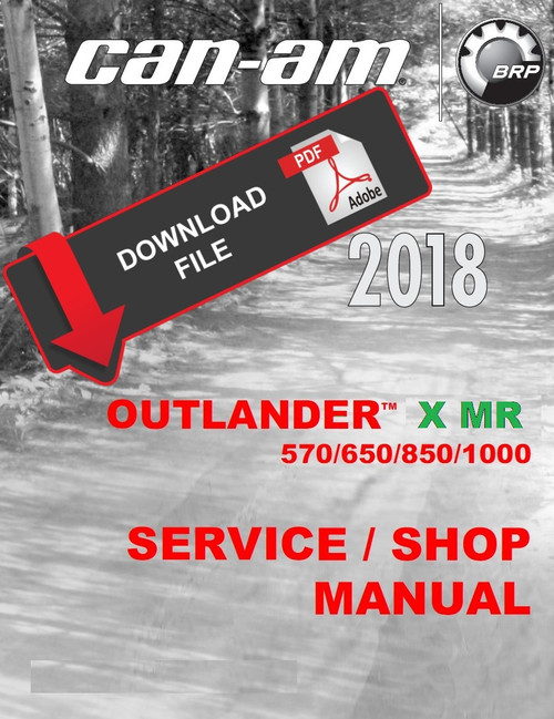 Can-Am 2018 Outlander 650 x MR Service Manual