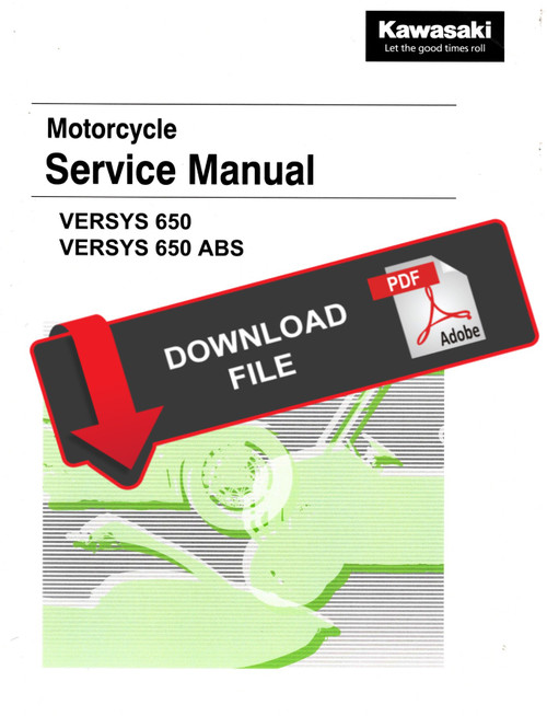 Kawasaki 2018 Versys 650 ABS Service Manual