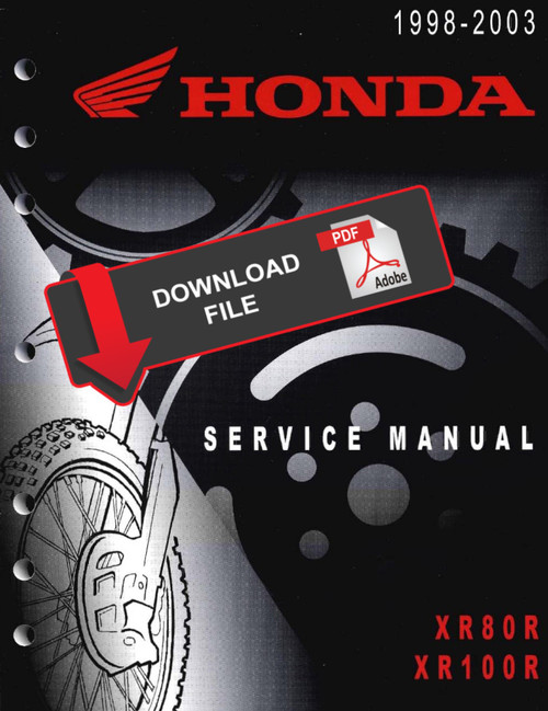 Honda 2000 XR100R Service Manual