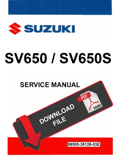 Suzuki 2003 SV650 Service Manual