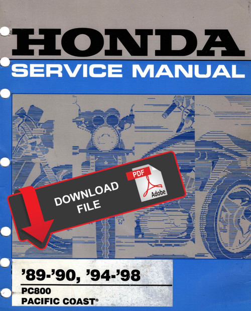 Honda 1990 Pacific Coast Service Manual