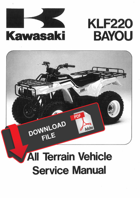 Kawasaki 2001 Bayou 220 Service Manual