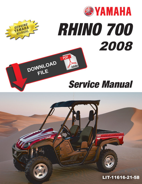 Yamaha 2008 Rhino 700 Sport Service Manual