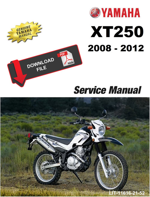 Yamaha 2012 XT250 Service Manual