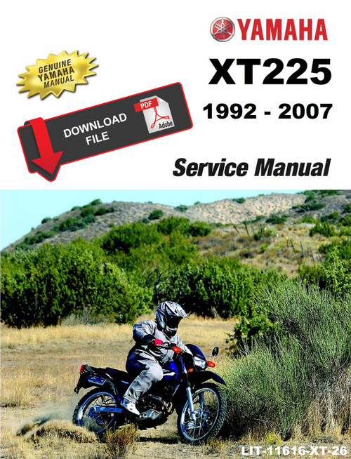 Yamaha 1992 XT225 Service Manual