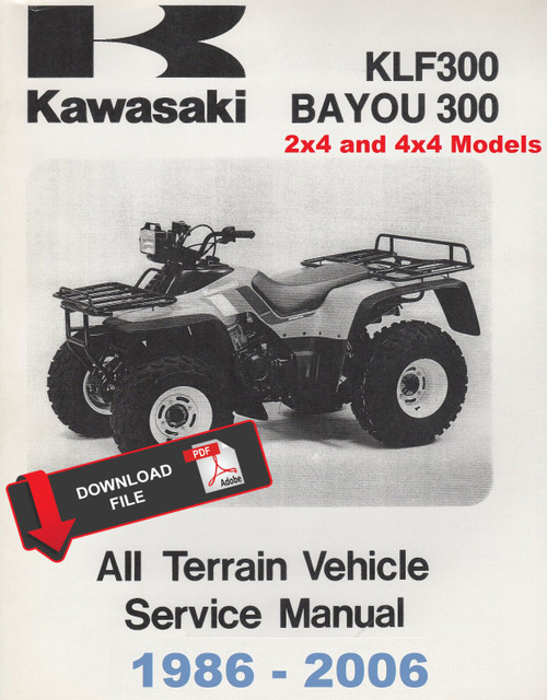 Kawasaki 1993 Bayou 300 Service Manual