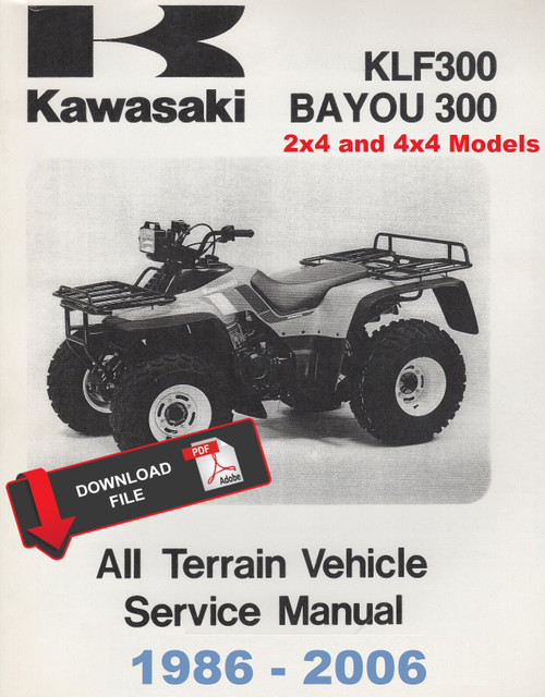 Kawasaki 2000 Bayou 300 Service Manual