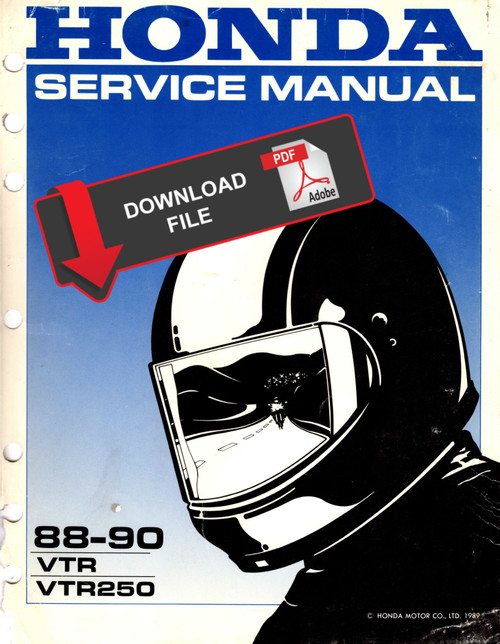 Honda 1990 VTR250 Service Manual