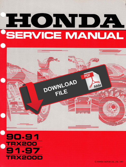 Honda 1990 TRX 200 Service Manual