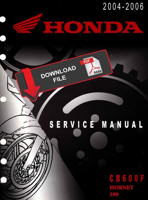 Honda 2006 Motorcycle 599 Service Manual