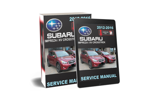 Subaru 2013 Impreza Sport Premium Service Manual