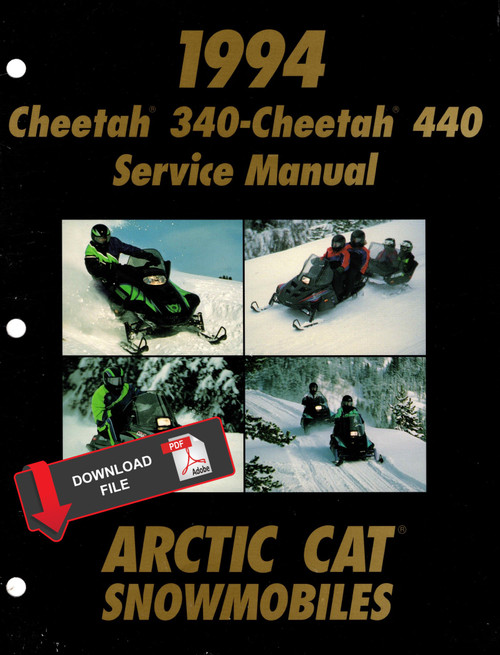 Arctic Cat 1994 Cheetah 340 Snowmobile Service Manual