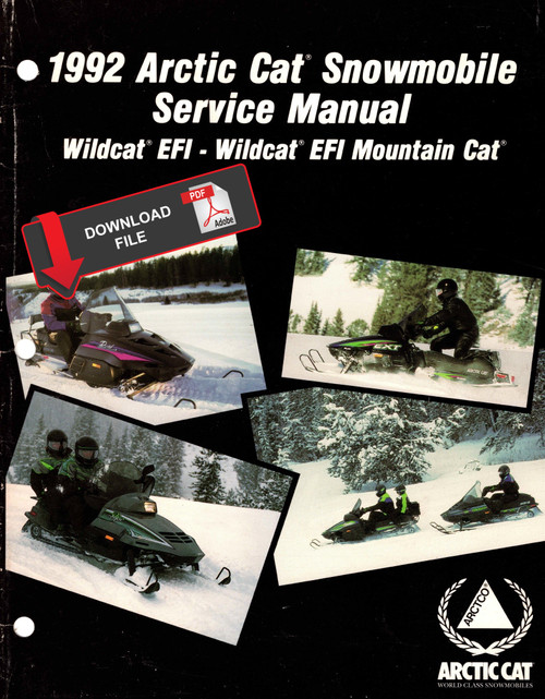 Arctic Cat 1992 Wildcat Mountain Cat EFI Service Manual