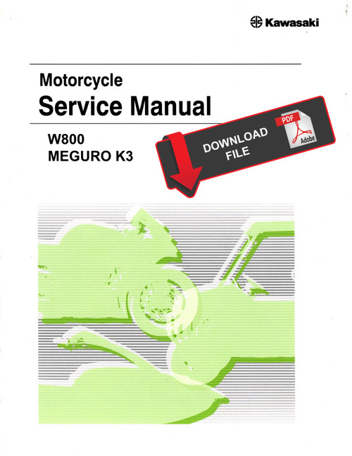 Kawasaki 2019 W800 Cafe Service Manual