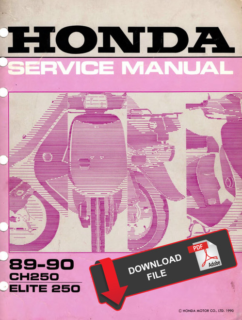 Honda 1990 Elite 250 Service Manual