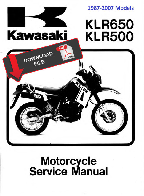 Kawasaki 1987 KLR500 Service Manual