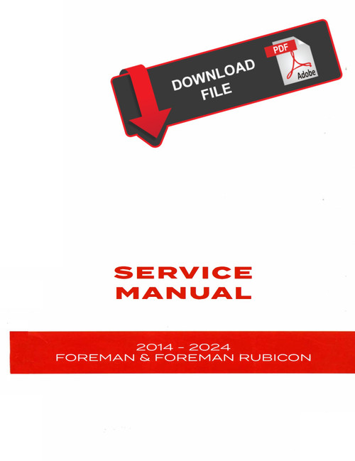 Honda 2020 Fourtrax Foreman 4x4 Service Manual