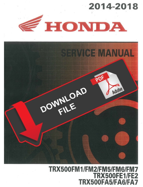 Honda 2015 Fourtrax Foreman Rubicon DCT EPS Deluxe Service Manual