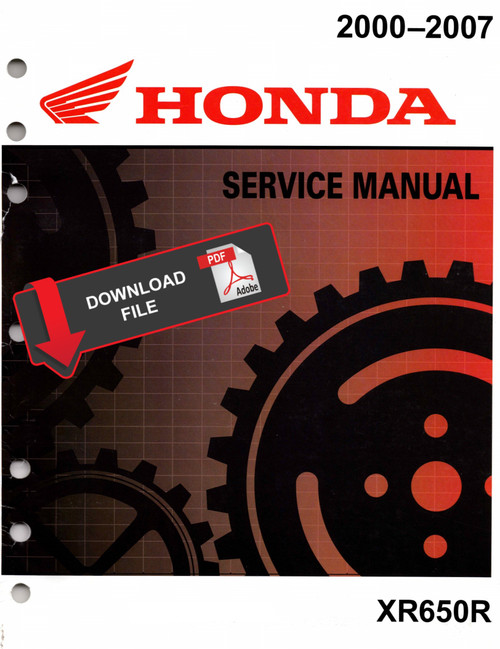 Honda 2001 XR650R Service Manual