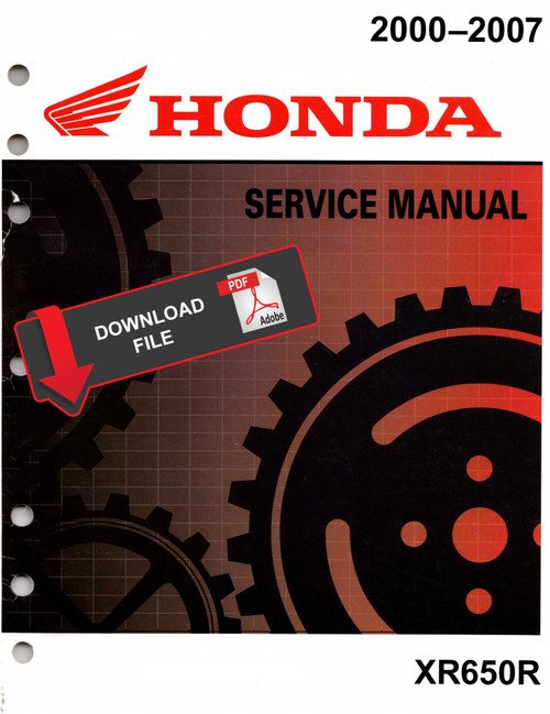 Honda 2005 XR650R Service Manual