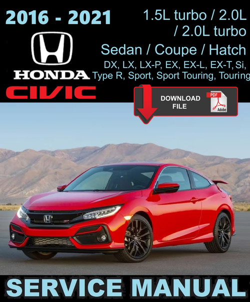 Honda 2018 Civic Si Service Manual