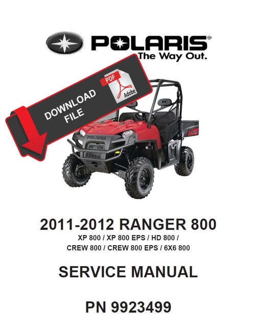 Polaris 2012 Ranger HD 800 Service Manual