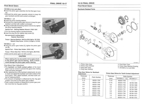 Kawasaki 2000 VN1500 Classic Tourer FI Service Manual