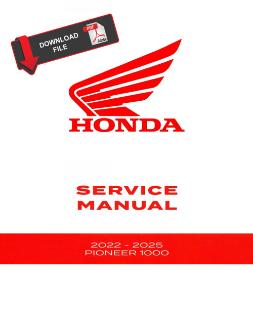 Honda 2023 Pioneer 1000 Forest Service Manual Honda 2023 Pioneer 1000 Forest Service Manual