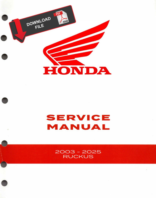 Honda 2024 Ruckus Service Manual