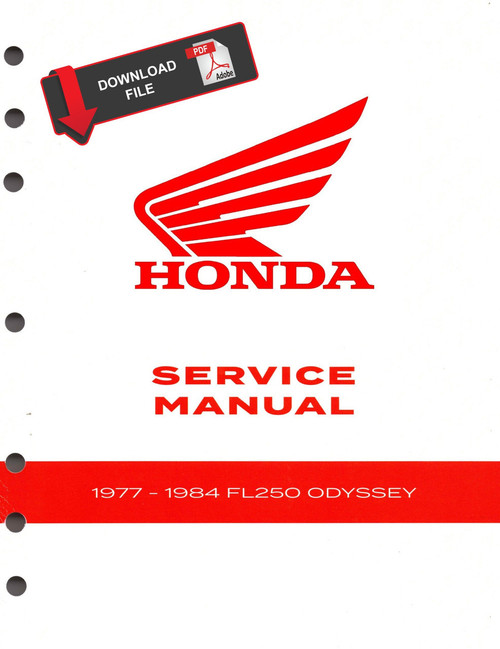 Honda 1982 Odyssey 250 Service Manual