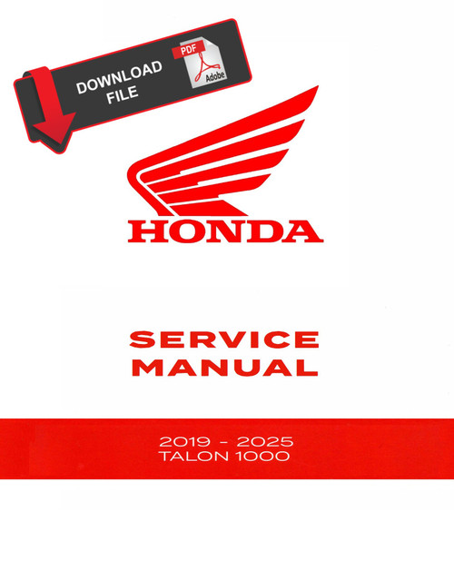 Honda 2024 Talon 1000R Fox Live Valve Service Manual