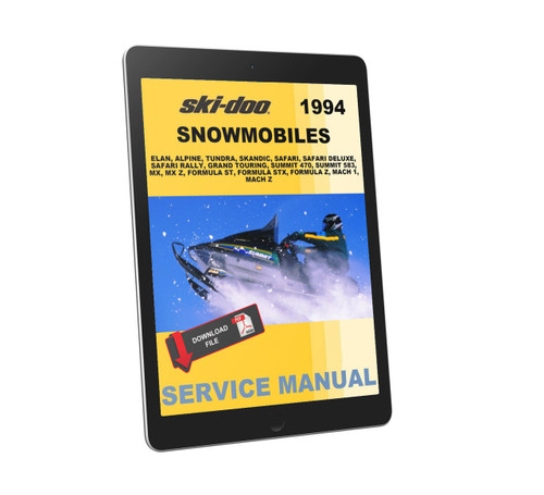 Ski-Doo 1994 Mach Z Snowmobiles Service Manual