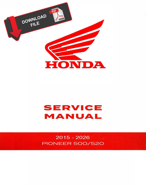 Honda 2026 SXS520 Service Manual