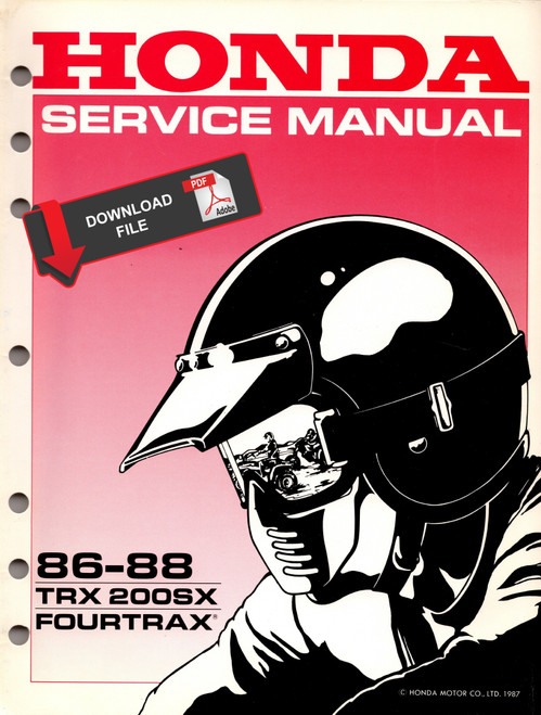 Honda 1986 FourTrax 200 Service Manual