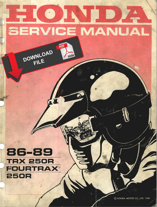 Honda 1987 Fourtrax 250R Service Manual