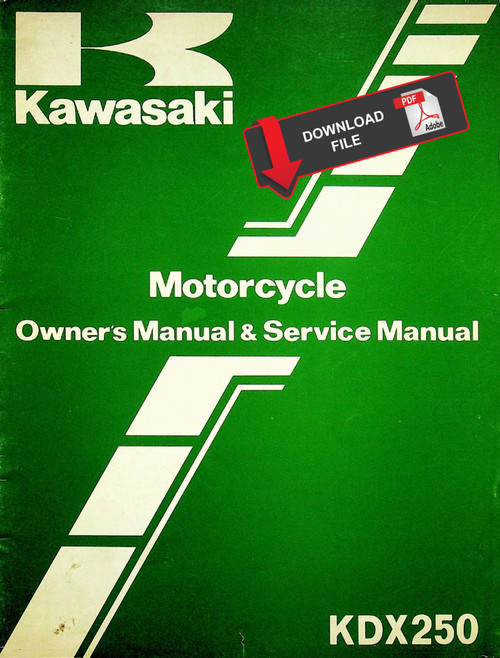 Kawasaki 1982 KDX250 Service Manual